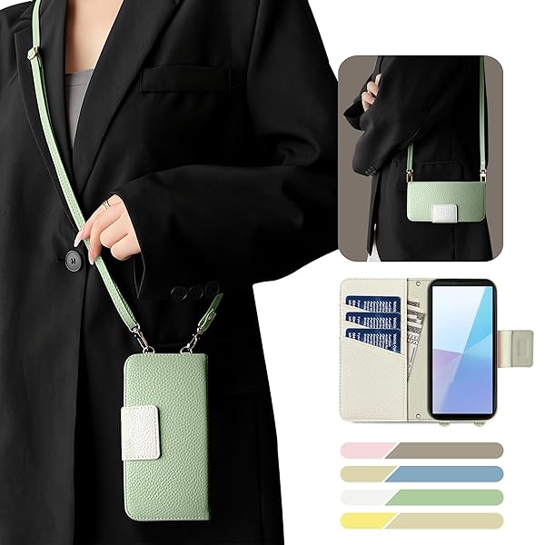 For arrows We2 ケース 手帳型 ショルダー バイカラー スマホケース アローズ F-52E おしゃれ かわいい 女性 レトロ arrows we2 f-52e ケース カード収納 シンプル 上品 we2 カバー マグネット式 スタンド機