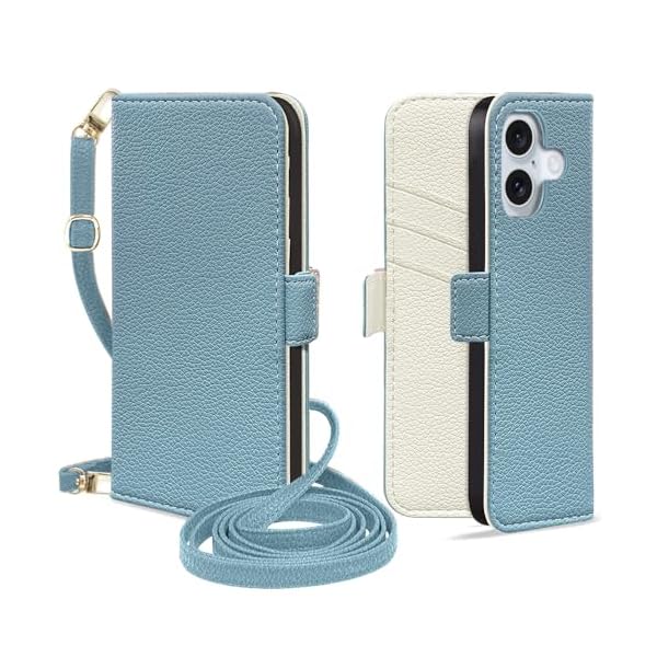 for iPhone 17 ケース 手帳型 ショルダー いphone17 ケース 手帳型 おしゃれ スマホケース iphone 17 軽量 衝撃吸収 あいふおん17 手帳ケース PUレザー 全面保護 擦り傷防止 防塵 落下防止 携帯カバー iphon