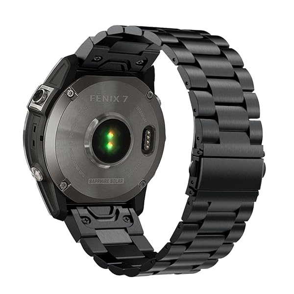 ステンレス鋼製 時計 ベルトに適合ガーミンApproach S62 /S70 47mm/Fenix 8 47mm / epix Pro 47mm, Quickfit 耐久性 瞬時取り付けストラップ コンパチブルバンド用のGarmin Fenix 7/