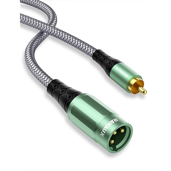 XLR to RCAケーブル サブウーファーケーブル 24K金メッキXLRオス to RCAオス ステレオオーディオケーブルアダプター XLRマイクケーブル CDプレーヤー/スピーカー/キャパシタ/アンプ (1M, RCA-XLRオス)