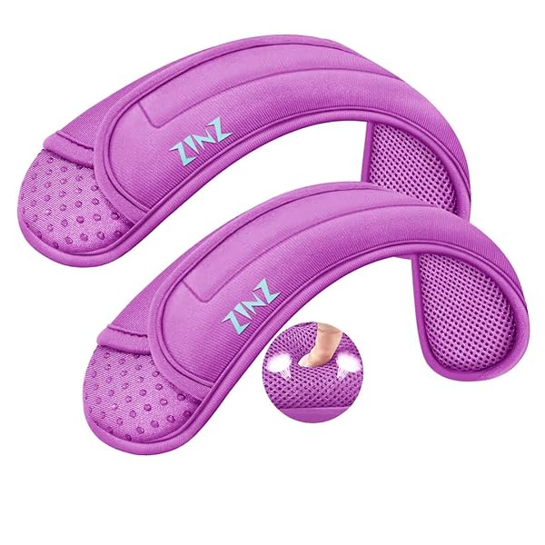 2-Pack バッグ、荷物バッグ、クロスボディ用の超厚クッション付きユニバーサルショルダーパッド、プラスロング＆滑り止め＆通気性,紫