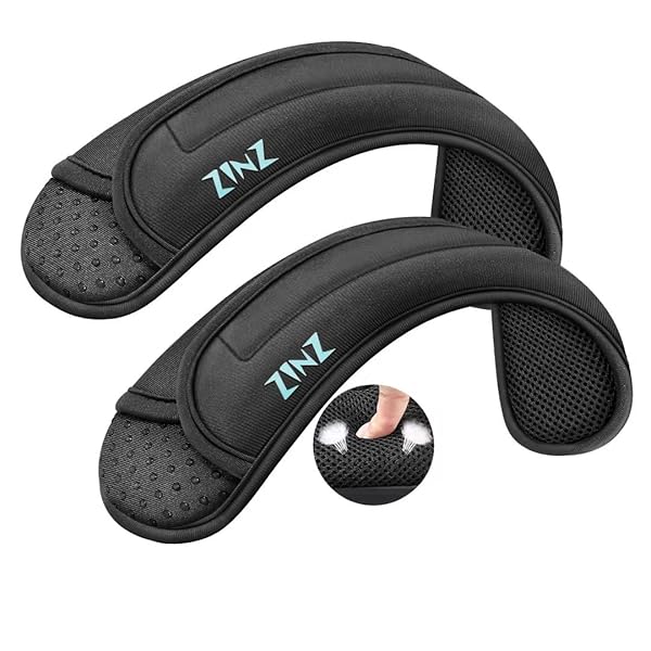 2-Pack バッグ、荷物バッグ、クロスボディ用の超厚クッション付きユニバーサルショルダーパッド、プラスロング＆滑り止め＆通気性,暗灰色