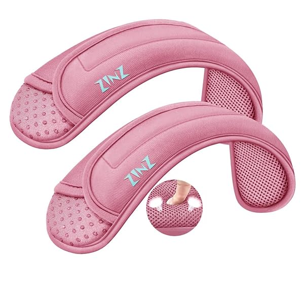 2-Pack バッグ、荷物バッグ、クロスボディ用の超厚クッション付きユニバーサルショルダーパッド、プラスロング＆滑り止め＆通気性,ピンク