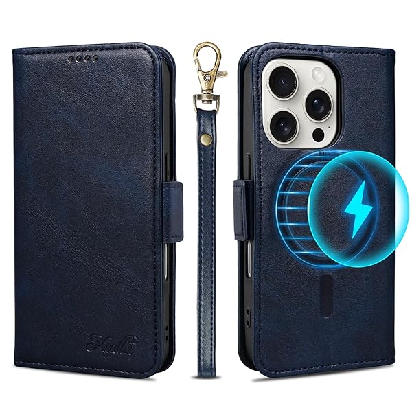 iPhone 16 Pro ケース 手帳型 MagSafe対応 いphone16pro 手帳型 ケース iPhone16Pro スマホケース アイフォン16Pro カバー ワイヤレス充電 専用ストラップ付き スタンド機能 カード収納 サイドマグネット