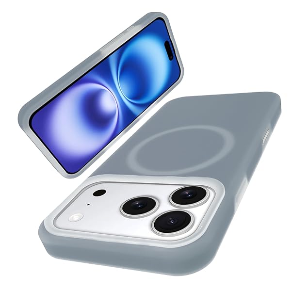 iPhone 17 Pro Max に適合する ケース マグセーフ対応 液体シリコン 耐衝撃 【ジェリータッチシリーズ】 いphone 17ProMax 用の スマホケース 5層構造 さらさら手触り ［なめらかミルクシリコン］ 衝撃吸収 指紋防止 ア