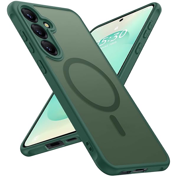 【MagSafe対応・米軍規格】 Galaxy S25 ケース MagSafe マット感 マグネット搭載 米軍MIL規格 全面保護 ワイヤレス充電 黄変なし 二重構造 ギャラクシーs25 ケース Magsimpl-Series 半透明・グリーン