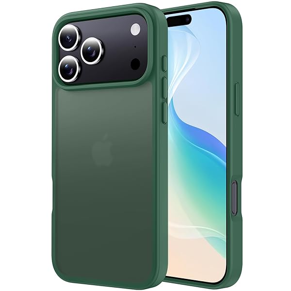 いphone17pro ケース マット半透明 米軍MIL規格 耐衝撃 耐久性 ワイヤレス充電 黄ばみなし 指紋防止 軽量 スマホケース iPhone17pro ケース カバー グリーン