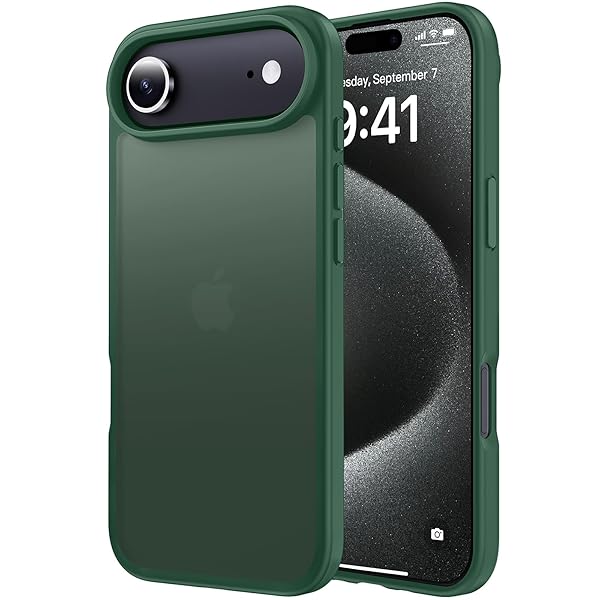 いphone17air ケース マット半透明 米軍MIL規格 耐衝撃 耐久性 ワイヤレス充電 黄ばみなし 指紋防止 軽量 スマホケース iPhone17air ケース カバー グリーン