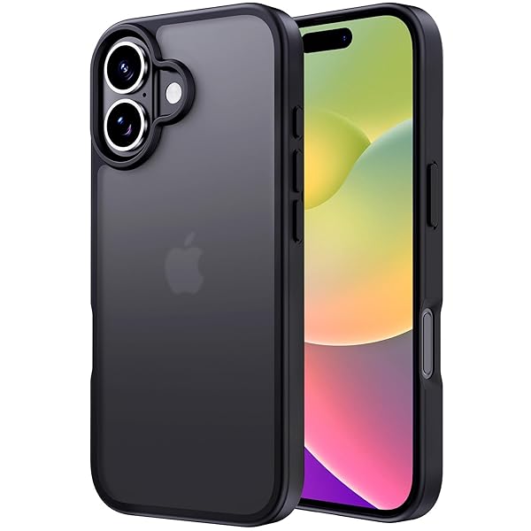 iPhone 17 ケース マット半透明 米軍MIL規格 耐衝撃 耐久性 ワイヤレス充電 黄ばみなし 指紋防止 軽量 スマホケース アイフォン17 ケース カバー ブラック