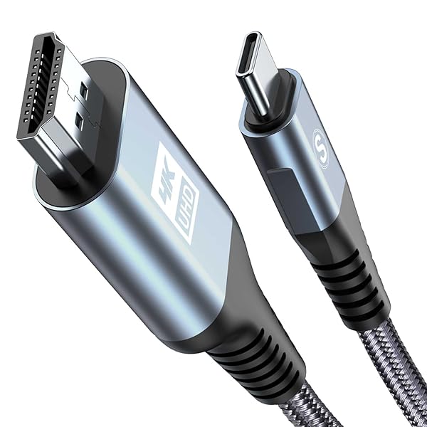 USB Type C HDMI 変換ケーブル 4m，タイプC to hdmi 映像出力【4K 対応】USB-C HDMIケーブル Thunderbolt 3/4 iPhone17 16 15 Max Plus,アイフォン15 16 17,Samsun