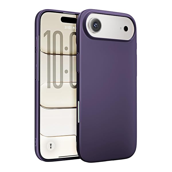 超薄型 iPhone Air 用 ケース Magsafe対応 マット感 指紋防止 擦り傷防止 軽量PC素材 日常保護 ワイヤレス充電対応 ストラップホール付き アイフォンAir 携帯カバー 6.5インチ for あいふおんAir (ディープパープル)