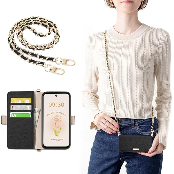 for aquos wish5 ケース 手帳型 アクオスwish5ケース カードポケット付き アクオスウィッシュ5/SH-52F ケース ショルダー 全面保護 耐衝撃 カード収納 横置きスタンド機能 高級PUレザー おしゃれ 上質な手触り 擦り傷防止