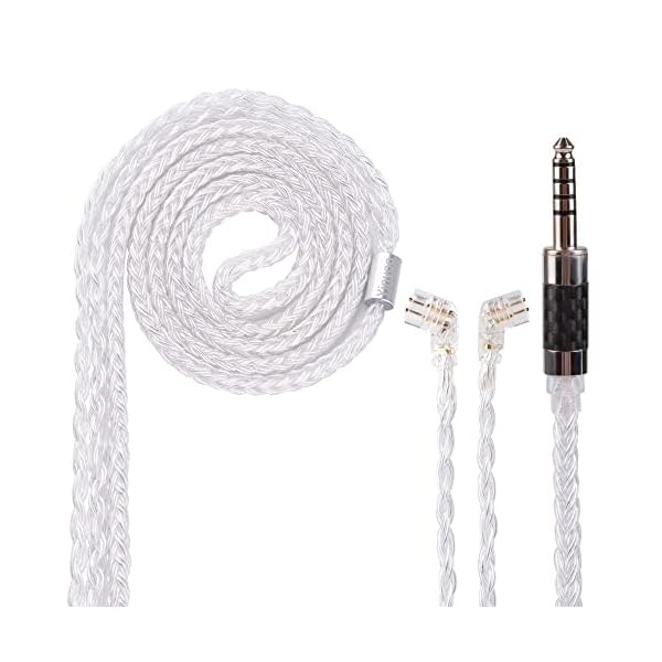 イヤモニ アップグレードケーブル 2pin QDC 4.4mm YYX4745 高純度 銀メッキ 16芯 ヘッドフォン 交換用ケーブル バランス イヤホン リケーブル hi-fiオーディオ イヤフォン ケーブル VX PRO/ST1/ST2/BA15