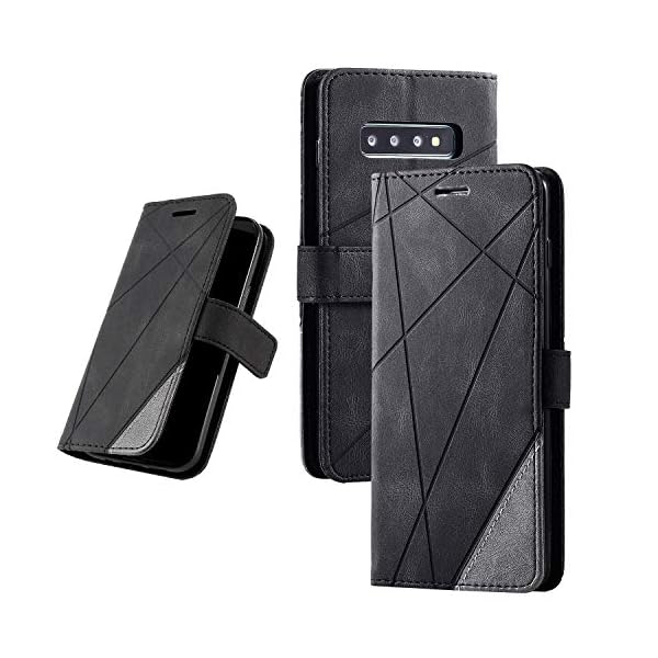 UnivoColors Galaxy S10 Plus(SC-04L/SCV42/SC-05L)手帳型ケース 対応 ギャラクシー 財布型カバー カード収納 ストラップ付き スタンド機能 マグネット開閉 軽量TPU 横置き機能 スマホケース 防指紋 レ