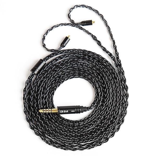 【KBEAR ST12Plus】 MMCX 4.4mmリケーブル 2メートル 8本14芯銀メッキ Litz 22 AWG標準で生産 4.4mmイヤホンアップグレードケーブル イヤフォン交換ケーブル SE846/SE535/SE215/SE315/SE