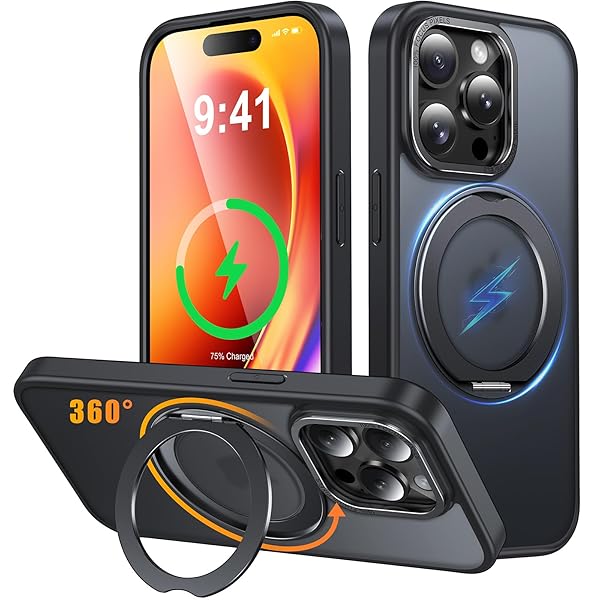 iPhone 11 Pro 用 ケース Magsafe対応 ワイヤレス充電 360°回転スタンド 縦横両対応 スマホケース iphone11 Pro 用 米軍規格 耐衝撃 半透明 マット感 マグセーフ 防指紋 リング マグネット搭載 アイフォン11