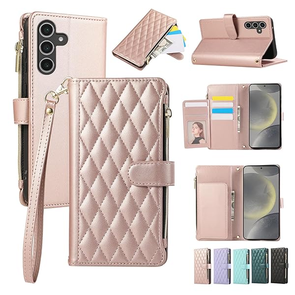 Galaxy S24 ケース 手帳型 ギャラクシーS24 ケース SC-51E / SCG25 リング 背面カード収納 Galaxys24ケース スタンド機能 リング付き 携帯ケース GalaxyS24 スマホケース 高级PUレザー おしゃれ 耐衝撃