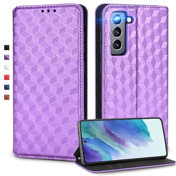 UnivoColors Galaxy S22 5G (SCG13/SC-51C) 手帳型ケース 高級合皮 カード収納 マグネット開閉 スタンド機能 ストラップホール付き TPUソフトバンパー 全面保護 カメラ保護 衝撃吸収 ビジネス おしゃれ カバー