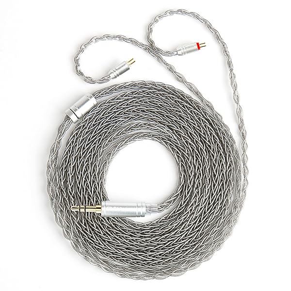 【KBEAR ST12Plus】 2PIN 3.5mmリケーブル 2メートル 8本14芯銀メッキ Litz 22 AWG標準で生産 3.5mmイヤホンアップグレードケーブル イヤフォン交換ケーブル KZ KBEAR イヤホン適用 ZSTX/casto