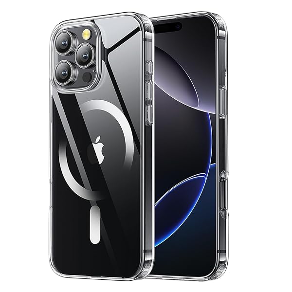 【米軍規格・MagSafe対応】 iPhone 16 Pro Max ケース 用 ケース 透明 マグネット搭載 ワイヤレス充電 耐衝撃 耐久性 全面保護 黄ばみなし ストラップホール付き イフォン 16 Pro Max 用 カバー マグセーフ対応 透