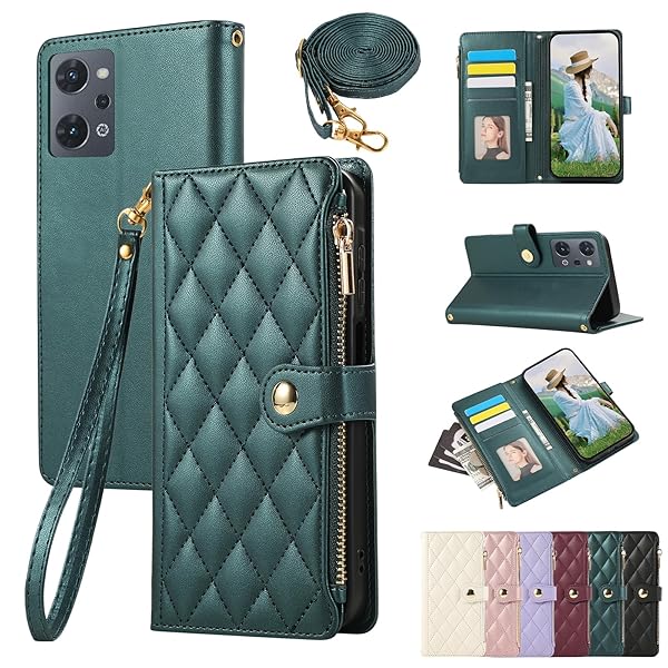 For OPPO Reno 7A/9A ケース 手帳型 適用OPPO Reno9 A ケース ショルダー 対応 OPPO Reno7A ケース 手帳型A201OP/OPG04/CPH2353 カバー ひし形柄 おっぽ スマホ Reno9 A ケース