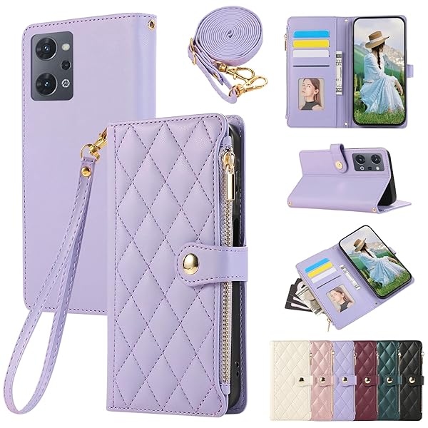 For OPPO Reno 7A/9A ケース 手帳型 適用OPPO Reno9 A ケース ショルダー 対応 OPPO Reno7A ケース 手帳型A201OP/OPG04/CPH2353 カバー ひし形柄 おっぽ スマホ Reno9 A ケース