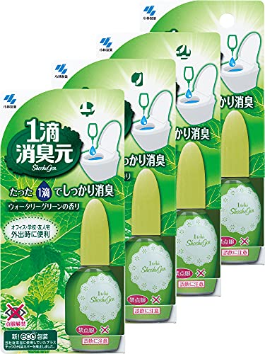 まとめ買い 一滴消臭元 ウォータリーグリーンの香り 消臭芳香剤 トイレ用 20ml (約640滴分) 4個 (おまけ付) 小林製薬