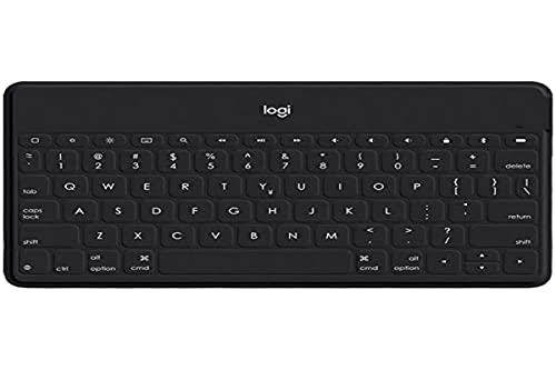 ロジクール KEYS-TO-GO iK1042BKA 第9世代 iPad iPhone キーボード ポータブル ブラック Bluetooth 薄型 充電式 iPhoneスタンド付 ワイヤレス 無線 国内正規品