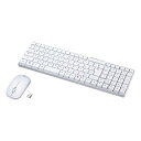 サンワサプライ ワイヤレスキーボード USB接続 コンパクト 日本語109キー メンブレン ホワイト SKB-WL34SETW(2)