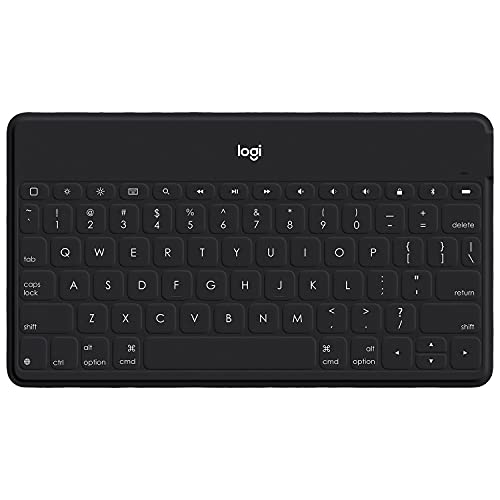 ロジクール KEYS-TO-GO iK1042BKA 第9世代 iPad iPhone キーボード ポータブル ブラック Bluetooth 薄型 充電式 iPhoneスタンド付 ワイヤレス 無線 並行輸入品