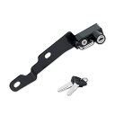キジマ (kijima) バイク ヘルメットロック ホルダー 左タンデムステップ共締めタイプ SV650/X スチール製ブラック仕上げ 303-1581A(2)