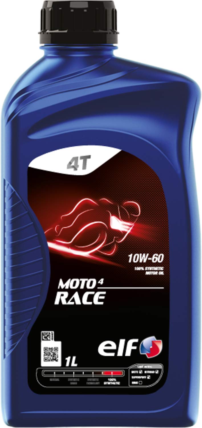 elf(エルフ) バイク用 4st エンジンオイル MOTO 4 RACE (モト 4 レース) 10W-60 全化学合成油 1L 213947