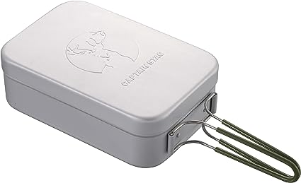 キャプテンスタッグ(CAPTAIN STAG) 飯盒 メスティン アルミ角型クッカー Lサイズ 2合 目盛付き オールアルマイト加工 UH-4115