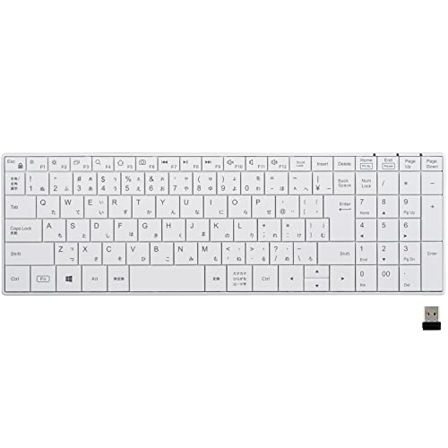 バッファロー 2.4GHz 無線 コンパクト キーボード PC/Windows/Mac 対応 リモート テレワーク 在宅 ホワイト BSKBW335WH