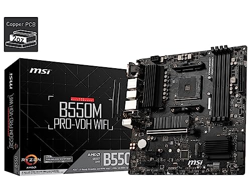 MSI B550M PRO-VDH WIFI }U[{[h MicroATX AMD B550 `bvZbg MB5033