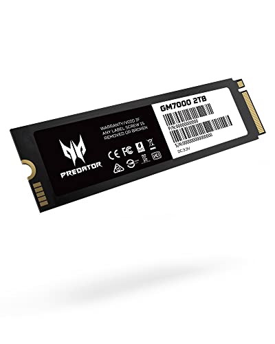 Acer Predator GM7000 2TB NVMe PCIe Gen4 x 4  SSD M.2 Type 2280 3D NAND őǍ: 7,400MB/s PS5mFς BL.9BWWR.106