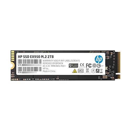 HP 2TB SSD M.2 EX950シリーズ PCIe Gen3(8Gb/s)x4, NVMe1.3/3D TLC/DRAMキャッシュ搭載/5年保証 5MS24AA#UUF