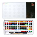サクラクレパス 絵の具 固形水彩 プチカラー 96色 筆2本入り NCW-96