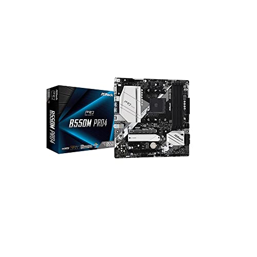 ASRock AMD Ryzen 5000シリーズ(Soket AM4)対応 B550チップセット搭載 Micro ATX マザーボード 国内正規代理店品 B550M Pro4