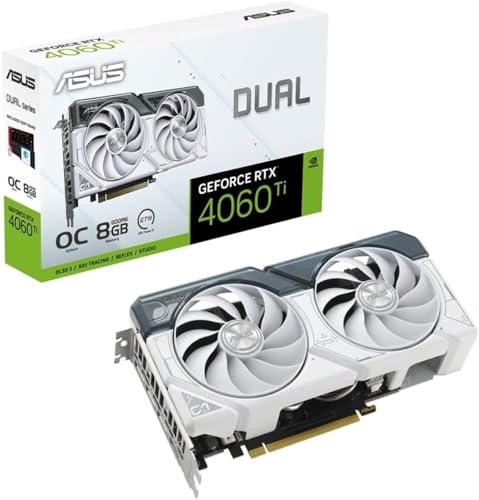 ASUS fA GeForce RTX 4060 Ti zCg OC GfBV 8GB GDDR6 / DUAL-RTX4060TI-O8G-WHITE K㗝Xi