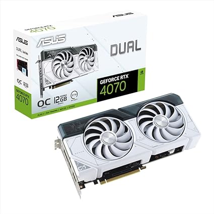 ASUS NVIDIA RTX4070  rfIJ[h DUAL-RTX4070-O12G-WHITE K㗝Xi