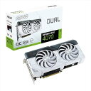 ASUS NVIDIA RTX4070 搭載 ビデオカード DUAL-RTX4070-O12G-WHITE 国内正規代理店品