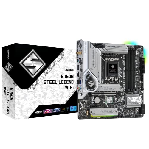 ASRock マザーボード B760M Steel Legend WiFi Intel 第12世代 13世代 CPU LGA1700 対応 B760チップセット DDR5 Micro ATX マザーボード 国内正規代理店品