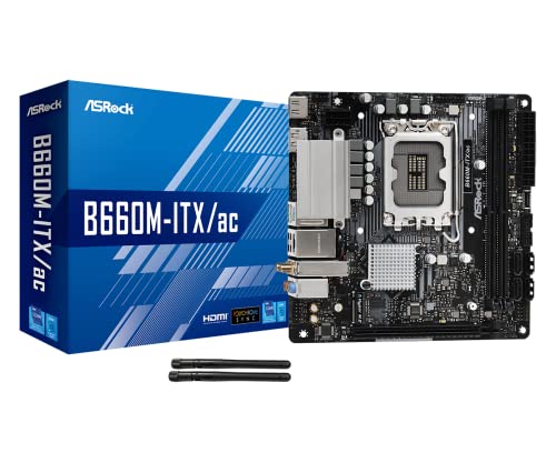 ASRock }U[{[h B660M-ITX/ac Intel B660 V[Y 12 CPU ( LGA1700 ) Ή B660 Mini ATX}U[{[h K㗝Xi