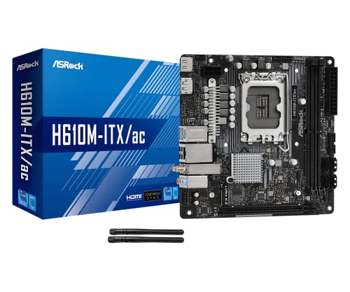 ASRock }U[{[h H610M-ITX/ac Intel H610 V[Y 12 CPU (LGA1700) Ή H610 miniATX}U[{[h K㗝Xi