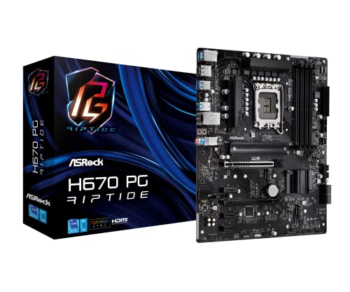 ASRock }U[{[h H670 PG Riptide Intel H670 V[Y 12 CPU ( LGA1700 ) Ή H670 ATX}U[{[h K㗝Xi