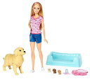 バービー(Barbie) おせわあそび バービー こいぬがたくさん おせわセット 着せ替え人形 ドール、アクセサリーセット 3歳~ FDD43