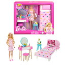 マテル(MATTEL) バービー(Barbie) バービー かわいいピンクなベッドルーム/映画「バービー」に登場 ? 着せ替え人形 プレイセット 3才~ HPT55