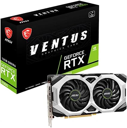 MSI GeForce RTX 2060 Ventus 12G (12GB GDDR6/PCI Express 3.0/1650MHz/14000MHz)