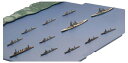 フジミ模型 1/3000 集める軍艦シリーズ No.15 ガダルカナル島砲撃挺身隊セット(金剛/榛名/五十鈴/彩色済み上空直衛機付き) プラモデル 軍艦15